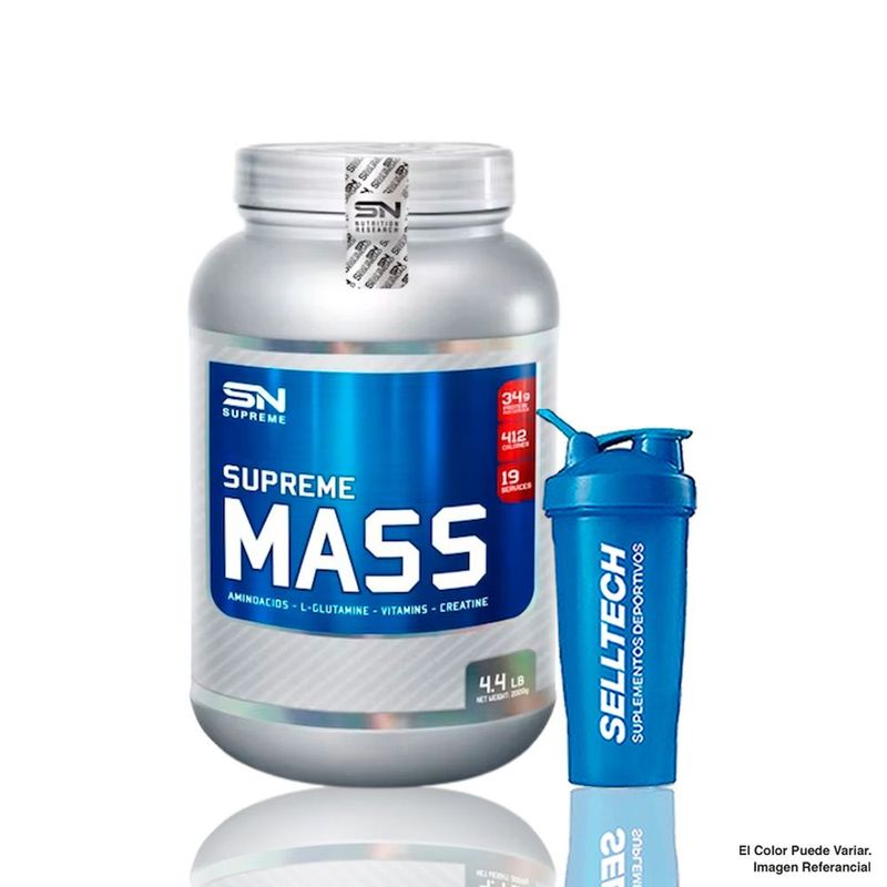 SUPREME NUTRITION - Supreme Nutrition Supreme Mass 4lb Vainilla Shaker