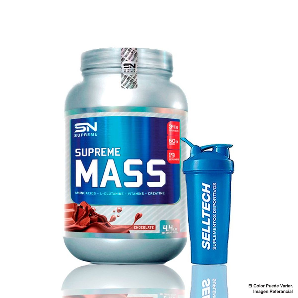 SUPREME NUTRITION - Supreme Nutrition Supreme Mass 4lb Chocolate Shaker
