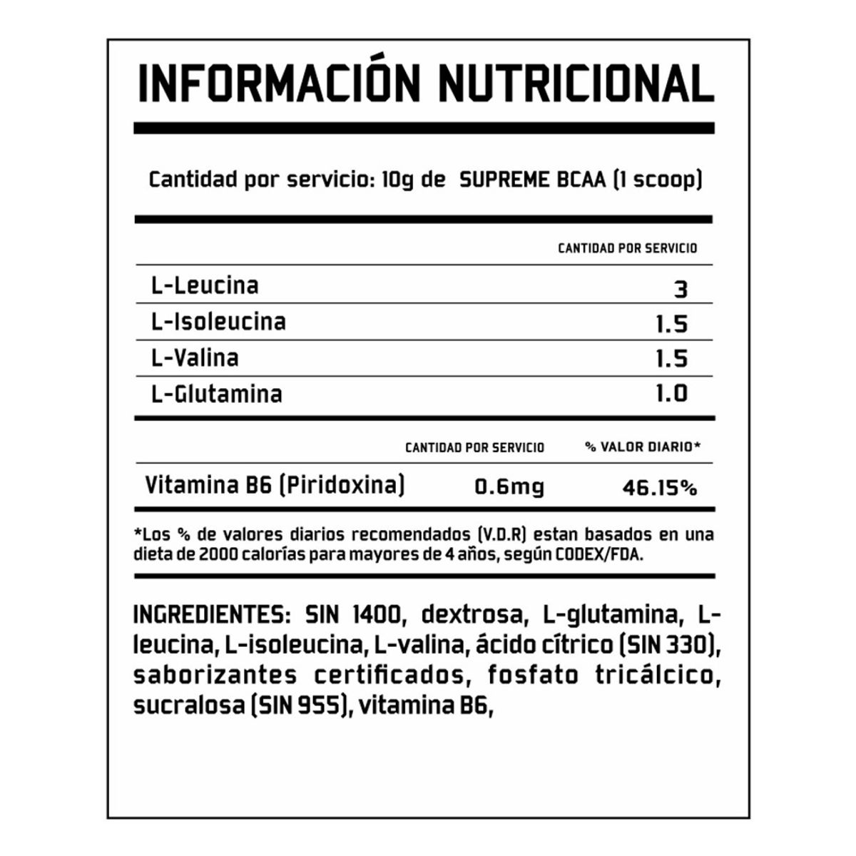 SUPREME NUTRITION - Aminoácidos Supreme Nutrition Bcaa 500gr Watermelon
