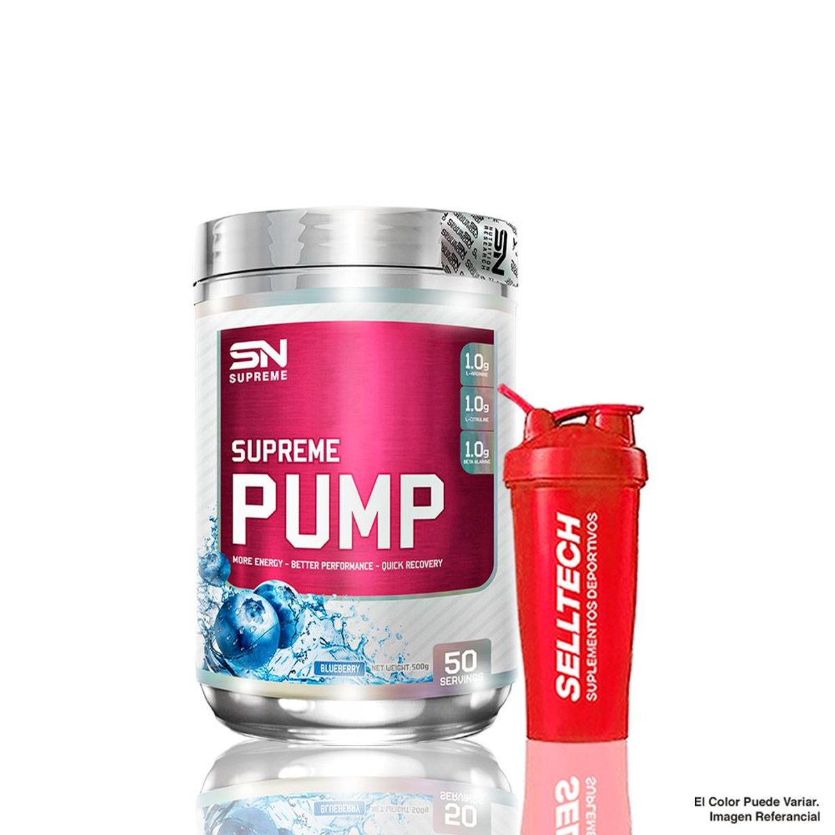 SUPREME NUTRITION - Pre Entreno Supreme Nutrition Supreme Pump 500gr Blueberry