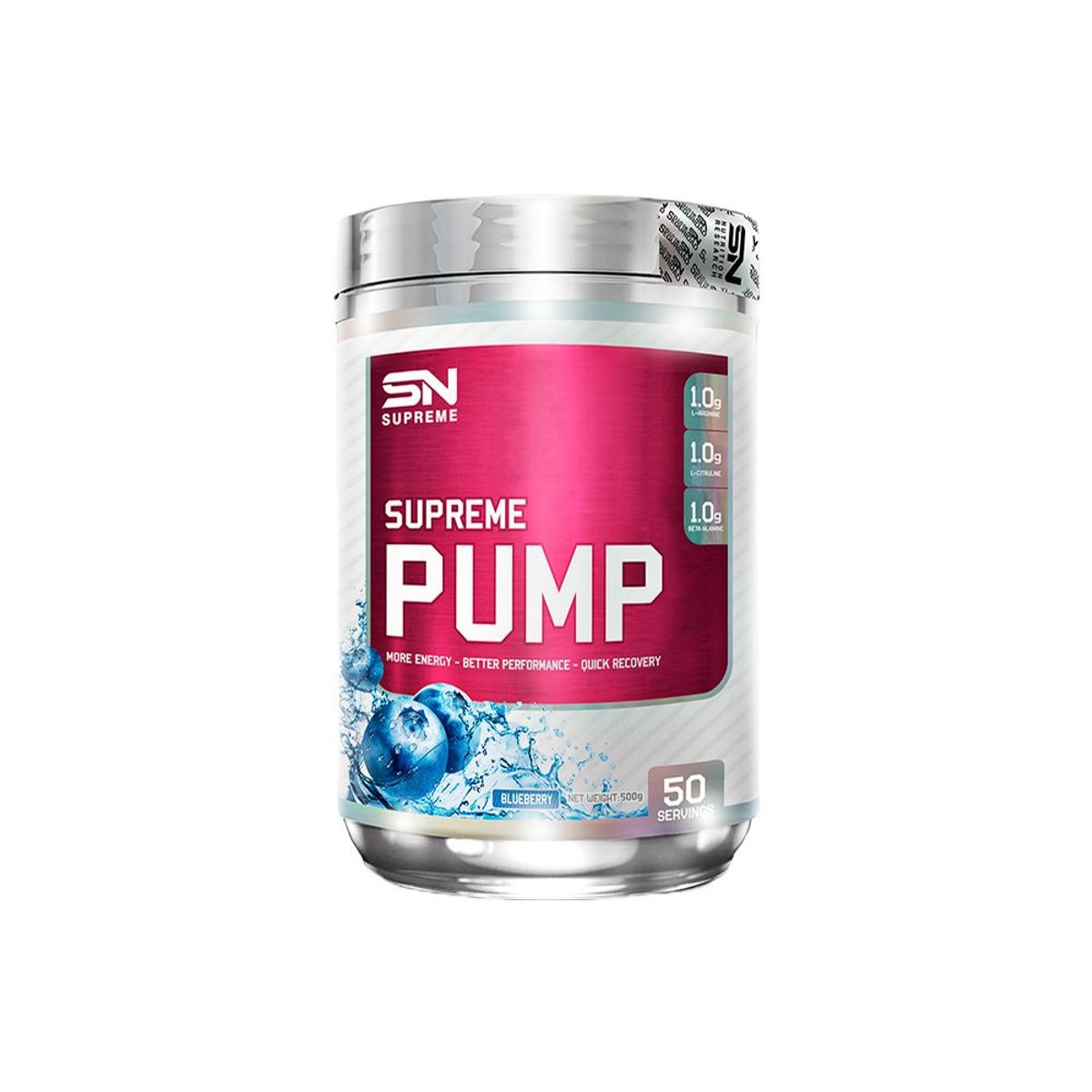 SUPREME NUTRITION - Pre Entreno Supreme Nutrition Supreme Pump 500gr Blueberry