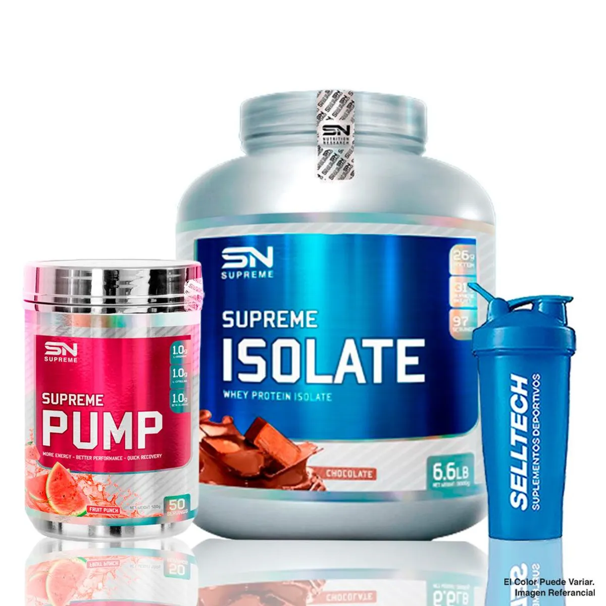 SUPREME NUTRITION - Supreme Isolate 6.6 lb Chocolate Supreme Pump 500gr Fruit