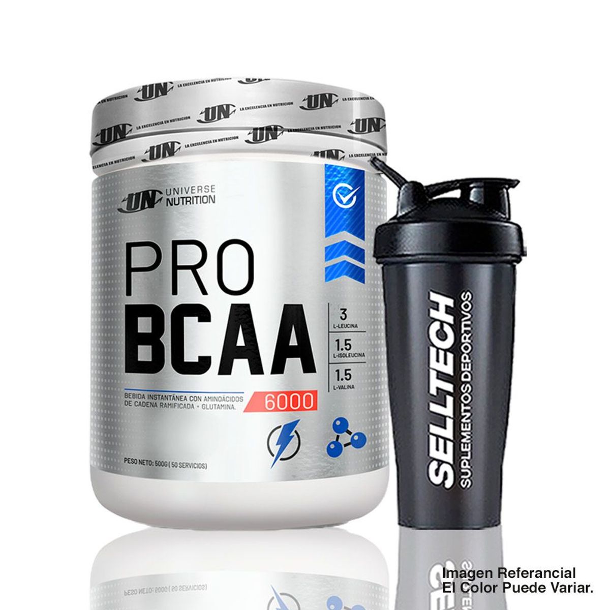 UNIVERSE NUTRITION - Pro Bcaa 6000 Aminoácido Un Universe Nutrition 500Gr Manzana
