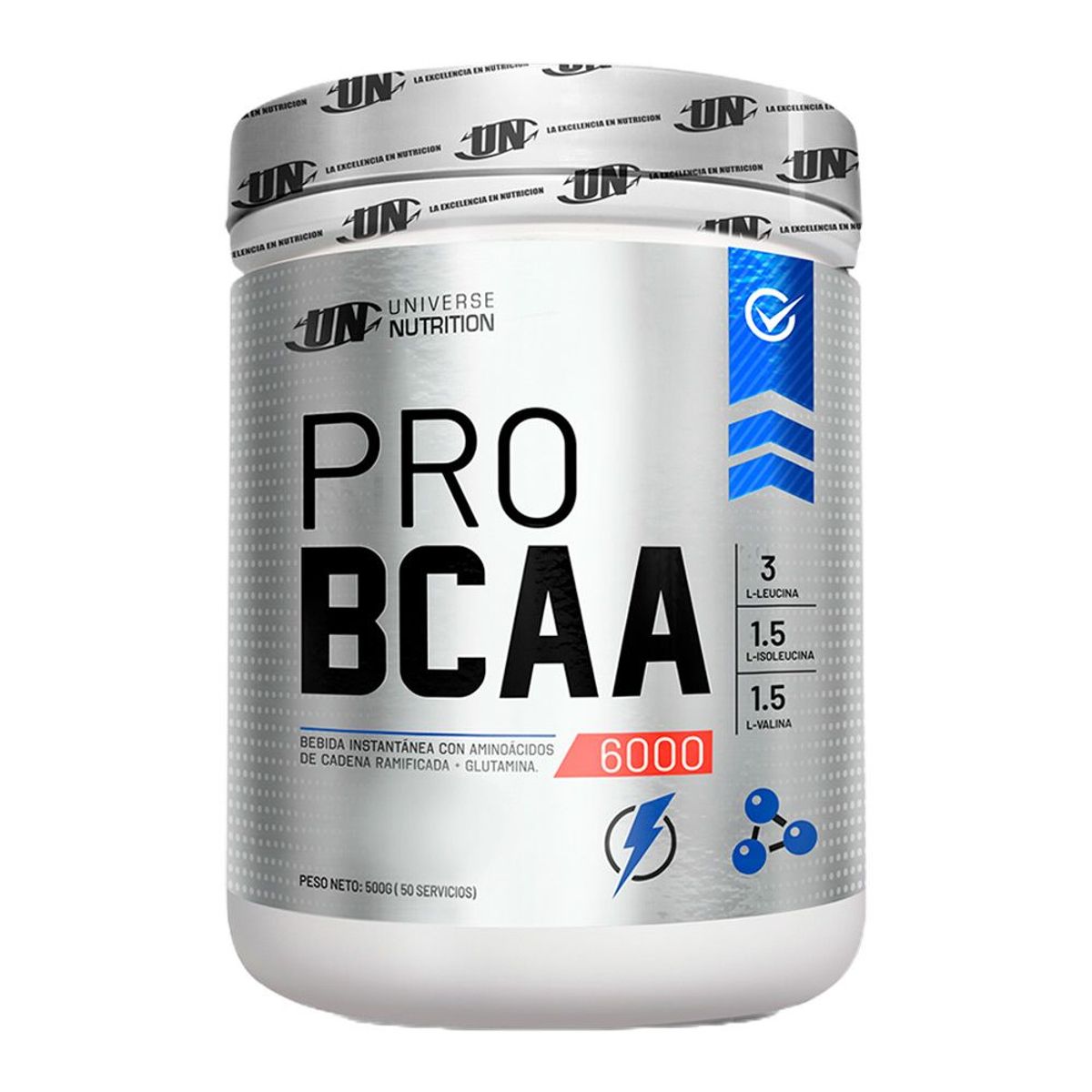 UNIVERSE NUTRITION - Pro Bcaa 6000 Aminoácido Un Universe Nutrition 500Gr Manzana