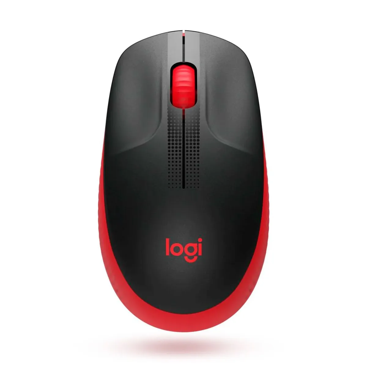 LOGITECH - Mouse logitech m190 inalámbrico usb ergonómico - negro Rojo