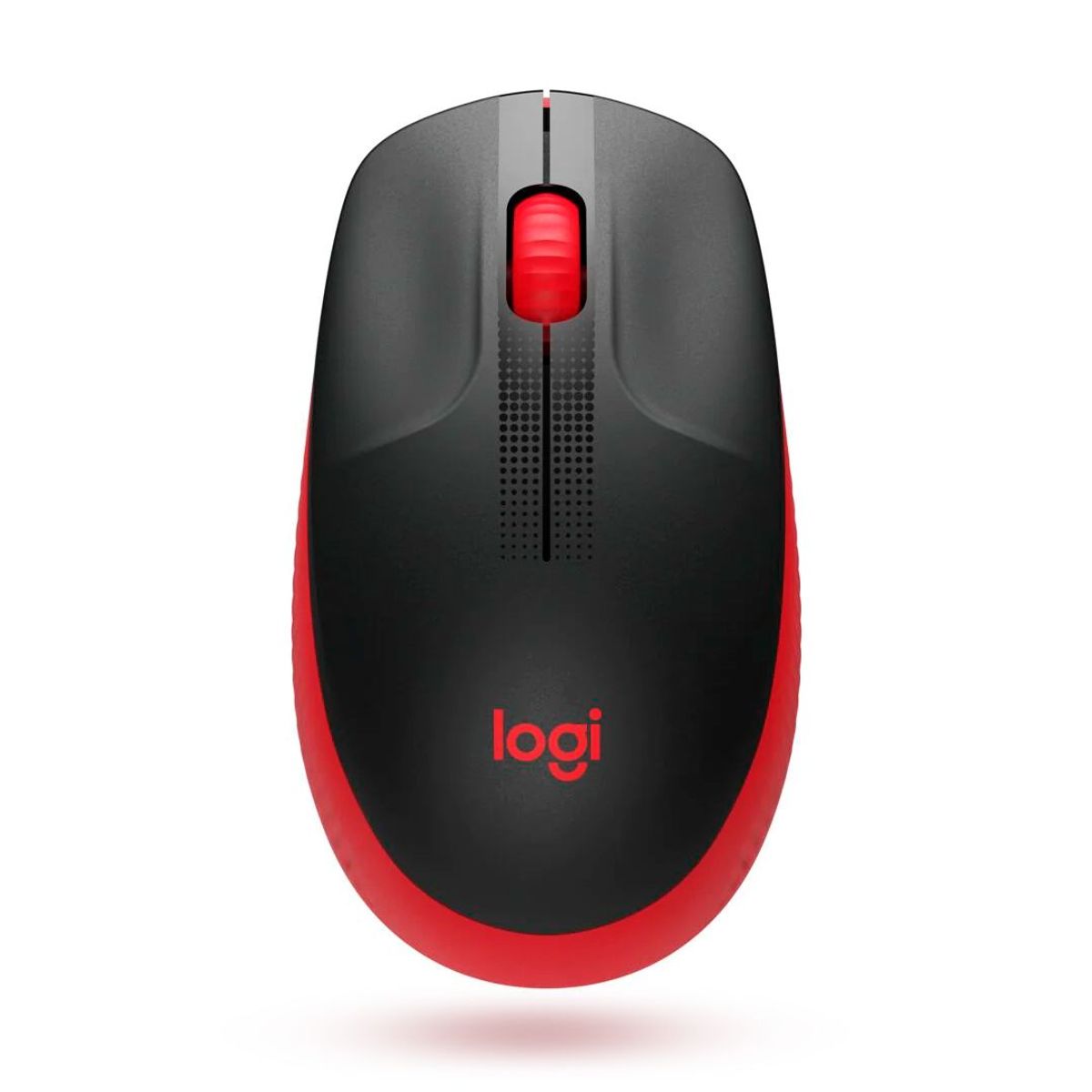 LOGITECH - Mouse logitech m190 inalámbrico usb ergonómico - negro Rojo