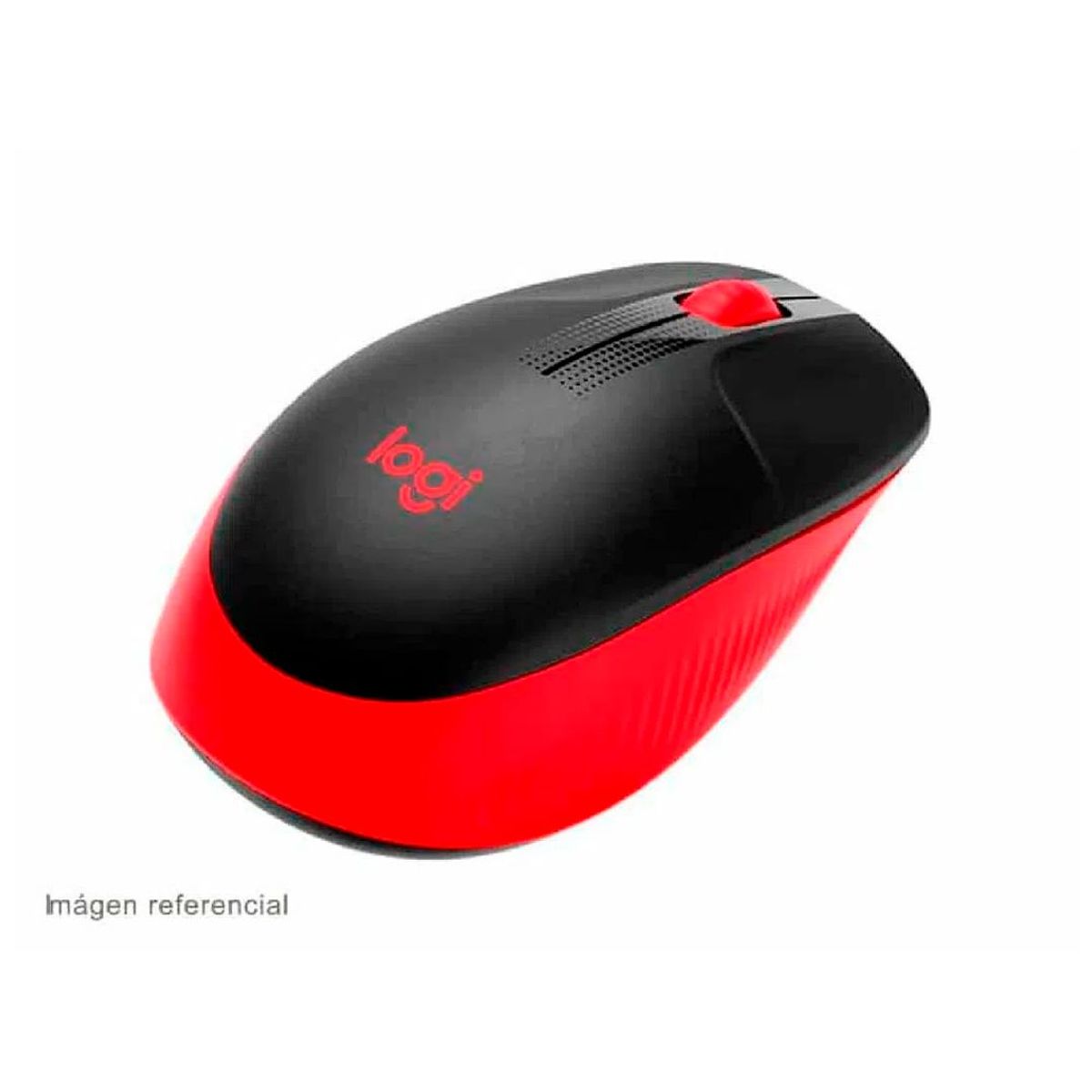 LOGITECH - Mouse logitech m190 inalámbrico usb ergonómico - negro Rojo