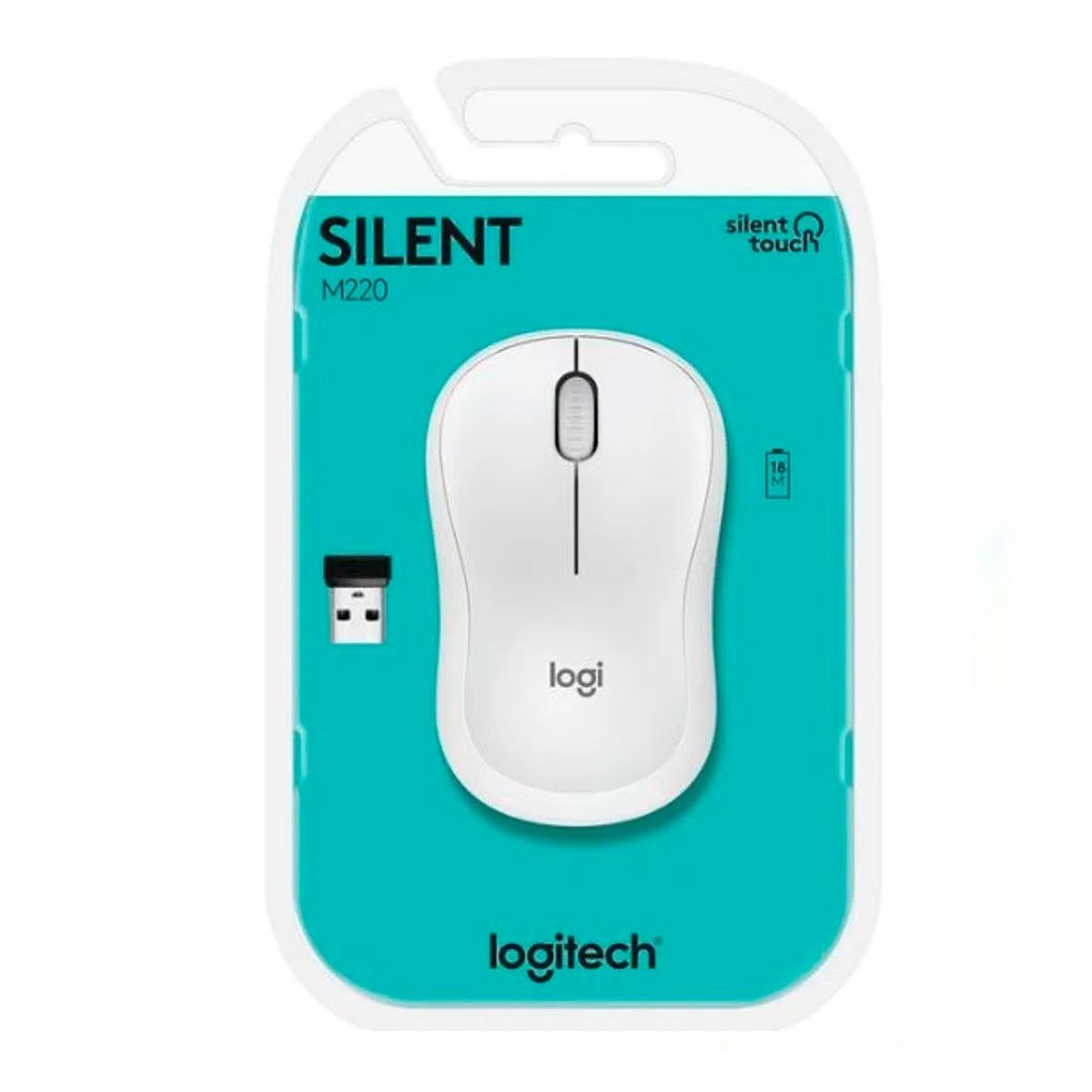 LOGITECH - Mouse silencioso logitech m220 inalámbrico - Blanco