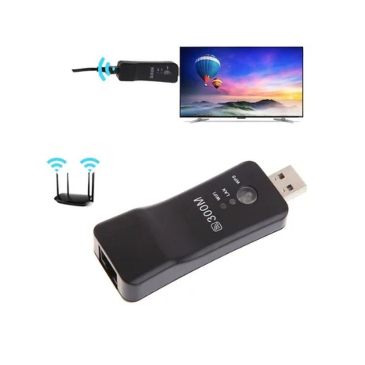 GENERICO - Repetidor Wifi Usb Para Smart Tv Pc Adaptador Receptor Internet