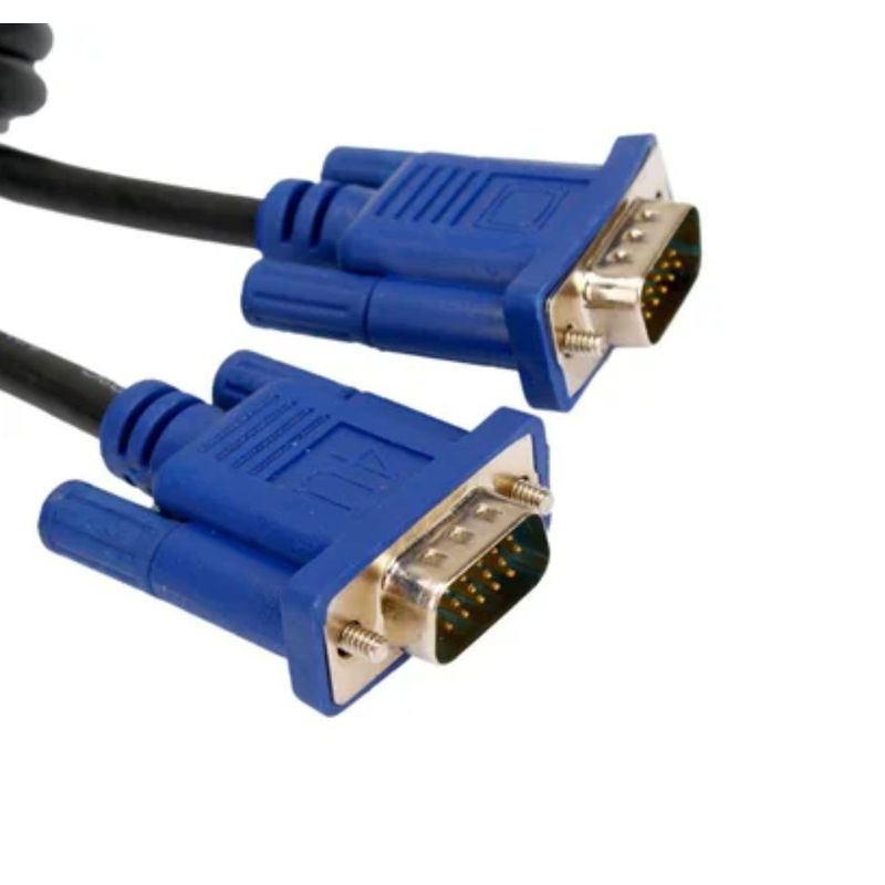 GENERICO - Cable Vga - Vga 15M Metros 15 Pines Doble Filtro Macho A Macho - Negro