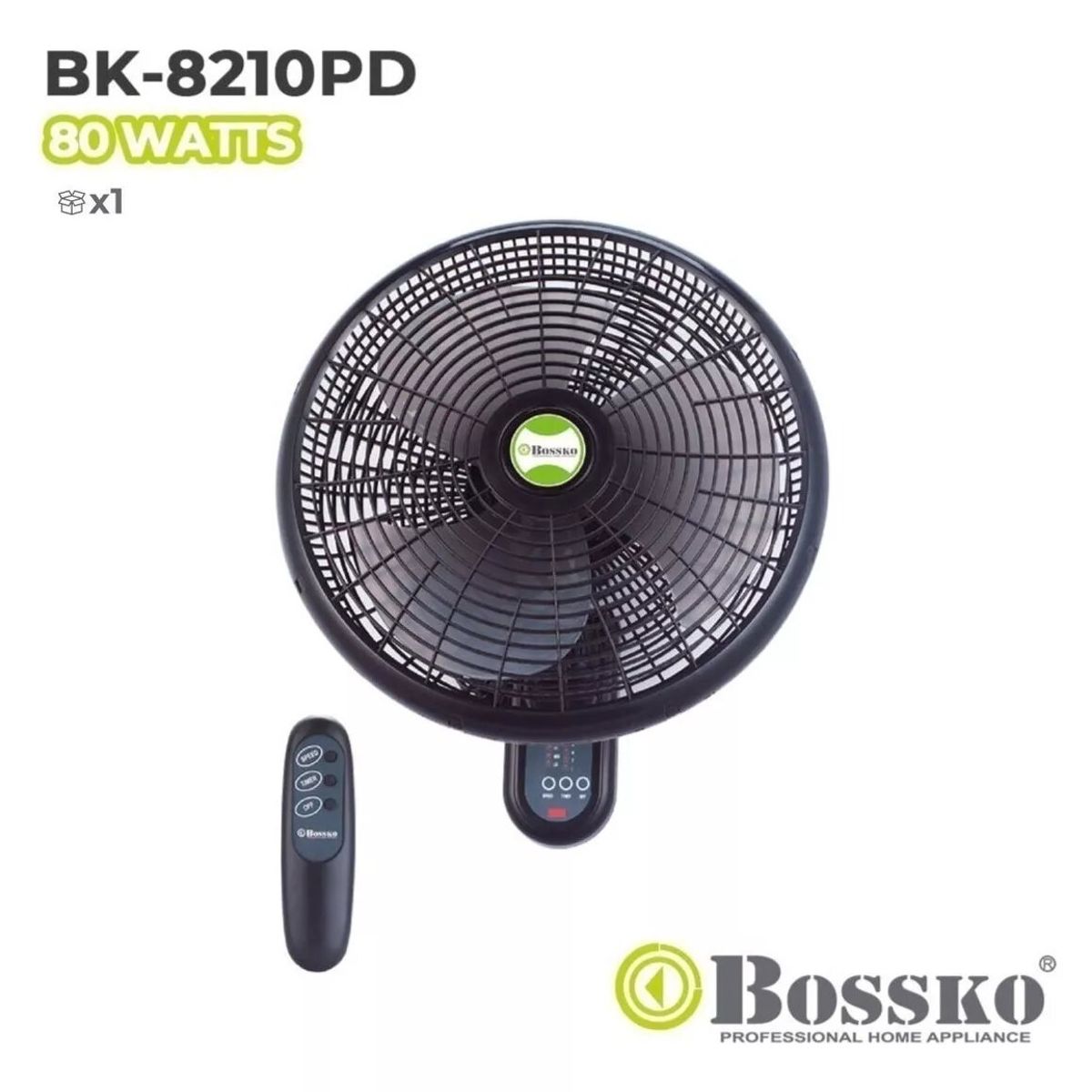 BOSSKO - Ventilador De Pared Bossko De 16"  Bk8210pd C/control Remoto