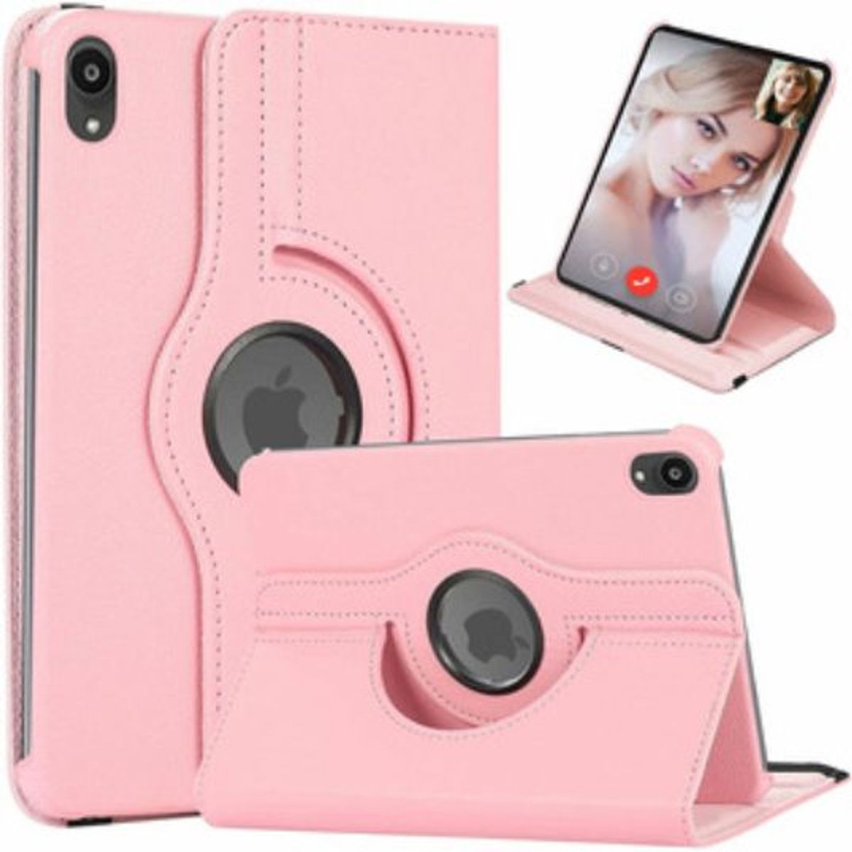 GENERICO - Funda Giratoria para Ipad Mini 6 Rosado