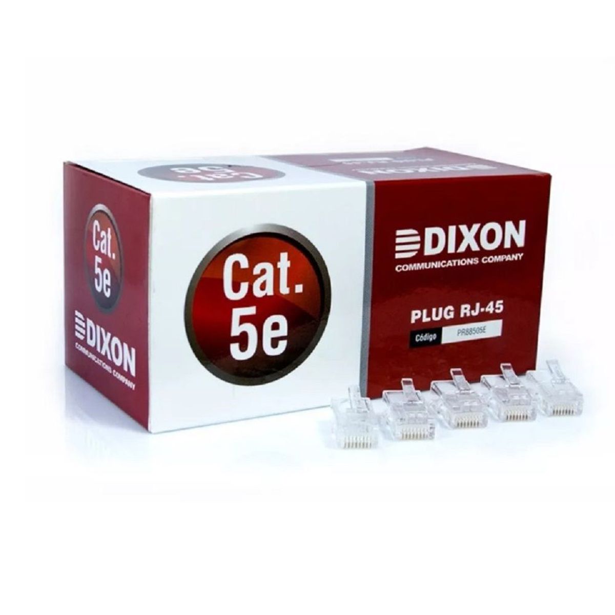 DIXON - Conectores Plug Rj-45 Dixon Cat 5e Cables De Red Patch Cord