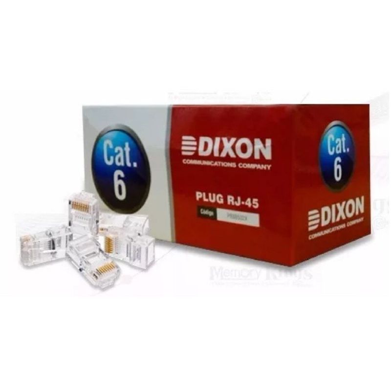 DIXON - Conectores Plug Rj45 Dixon Cat 6e Cables De Red Patch Cord