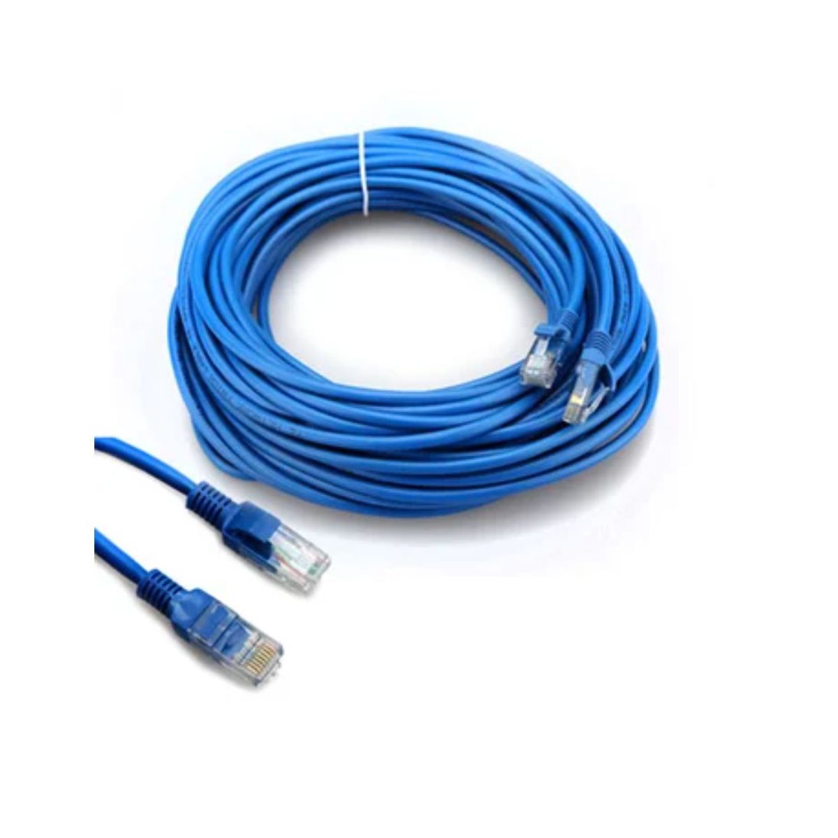 GENERICO - Cable De Red Utp Cat 5 Nuevo Sellado Testeado Rj45 20 Metros - Azul