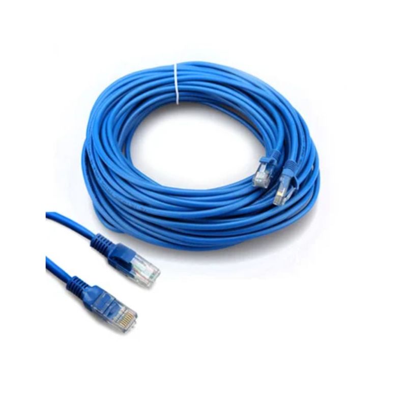 GENERICO - Cable De Red Utp Cat 5 Nuevo Sellado Testeado Rj45 20 Metros - Azul
