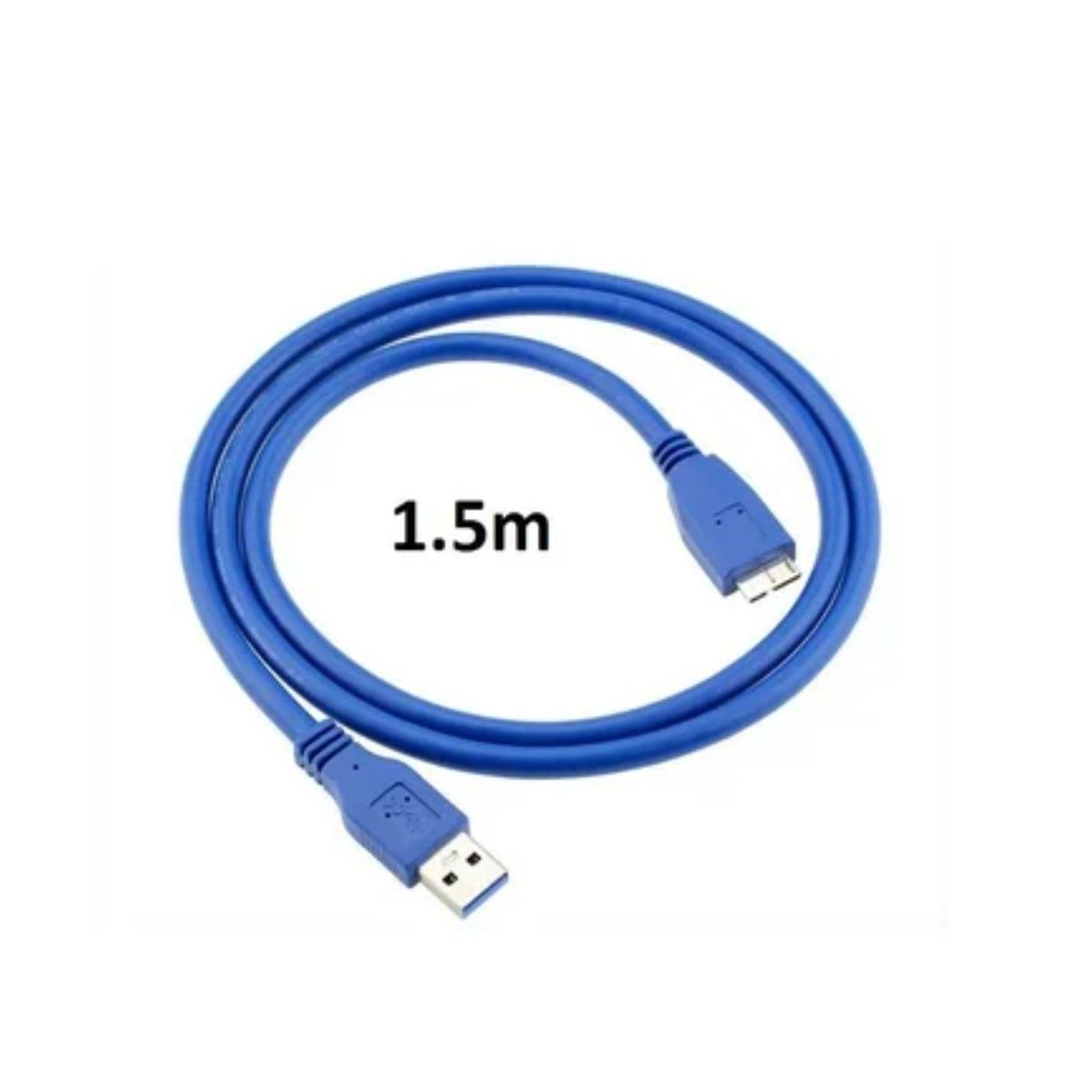 GENERICO - Cable Usb 3.0 A Disco Duro Externo B 1.5m Usb 3.0 a Micro B - Azul