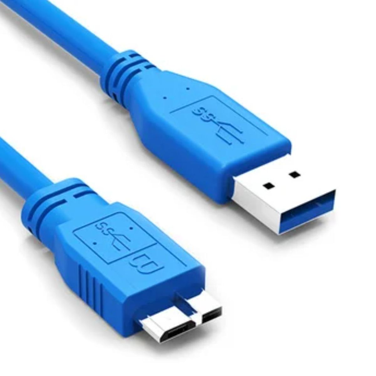 GENERICO - Cable Usb 3.0 A Disco Duro Externo B 1.5m Usb 3.0 a Micro B - Azul