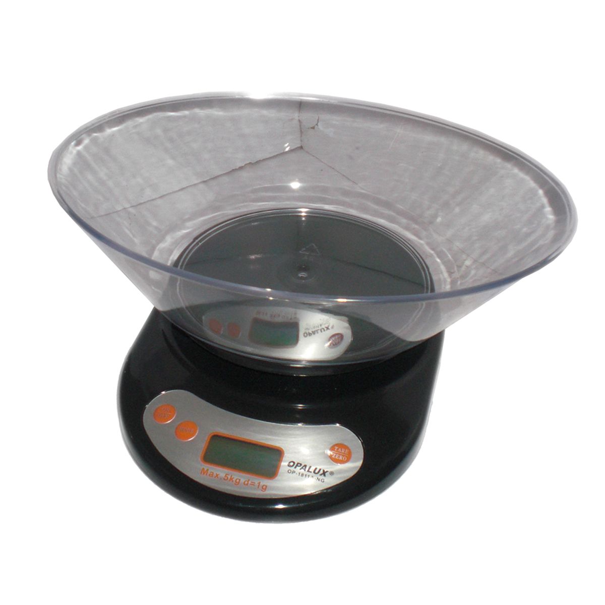 OPALUX - Balanza cocina digital plato reposteria 1g a 5kg - negra