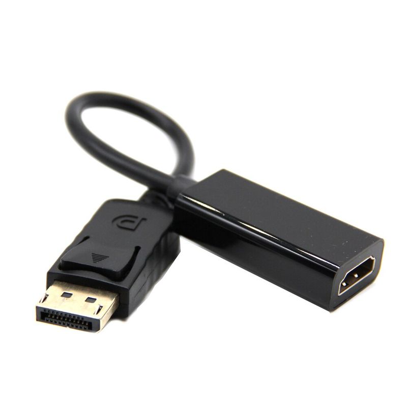 GENERICO - Adaptador Convertidor DisplayPort Dp A HDMI Dp Macho A HDMI Negro