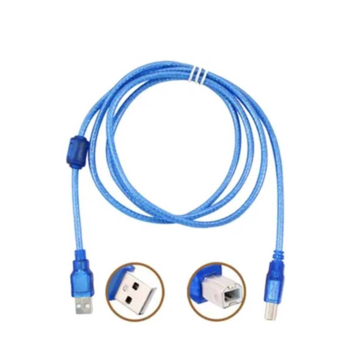 GENERICO - Cable Para Impresora Escaner Usb 2.0 1.5 Metros  - Azul