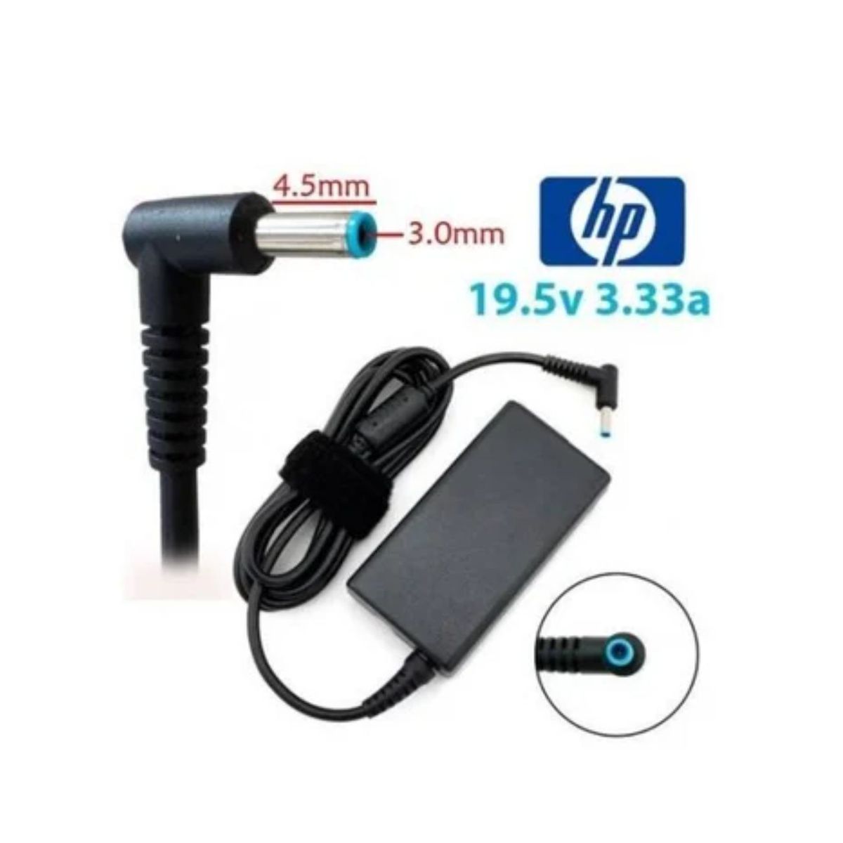 GENERICO - Cargador Generico Laptop HP compaq 195V 333A 65w 45x30mm