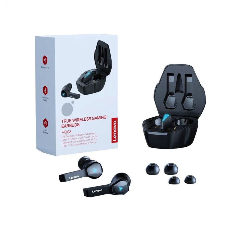 LENOVO - Audifonos Bluetooth True Wireless Lenovo HQ08 Gamer Led