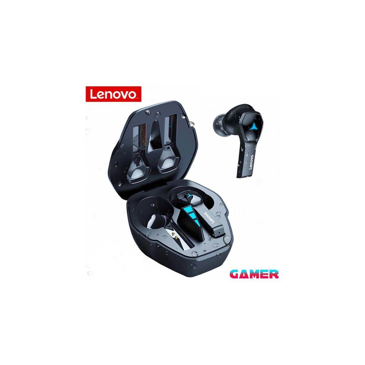 LENOVO - Audifonos Bluetooth True Wireless Lenovo HQ08 Gamer Led
