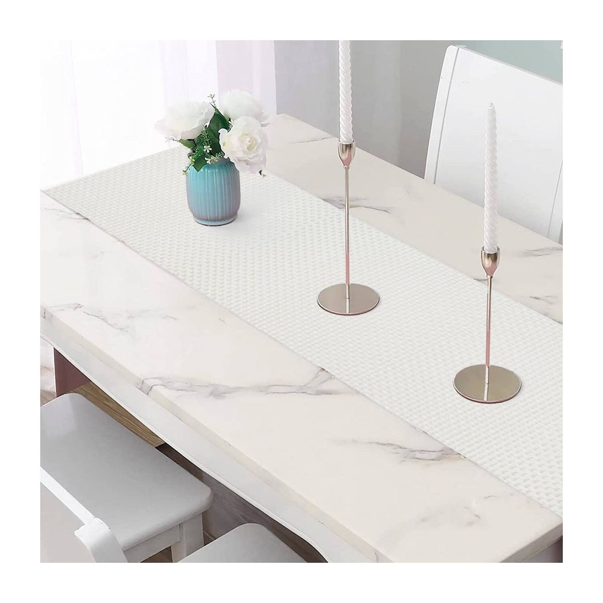 CONTACT - Camino de Mesa Pearl White 35.5 x 182.88 cm.