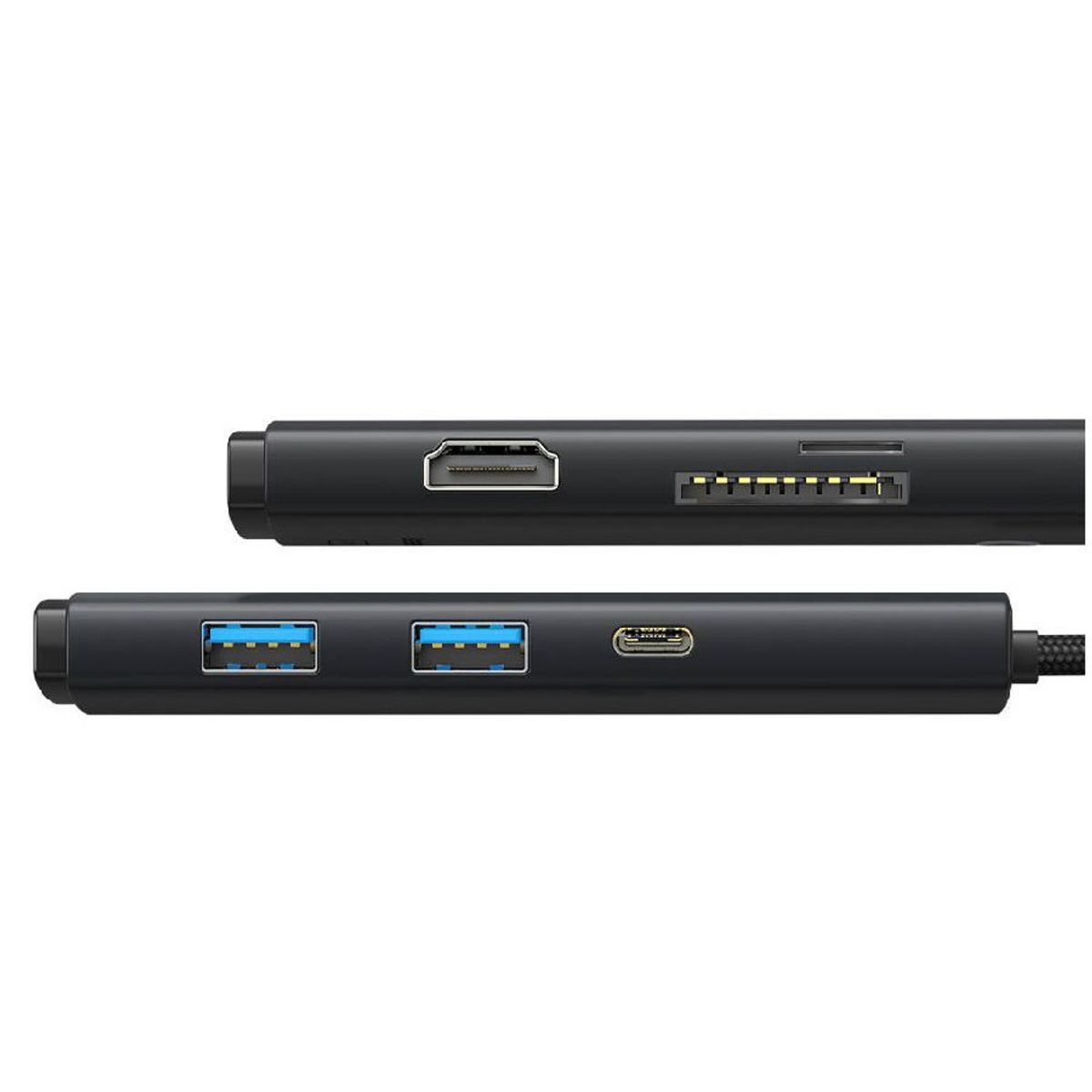 BASEUS - HUB USB Baseus Tipo C 6 puertos 2 x USB 3.0, 1 x Tipo-C, SD, HDMI