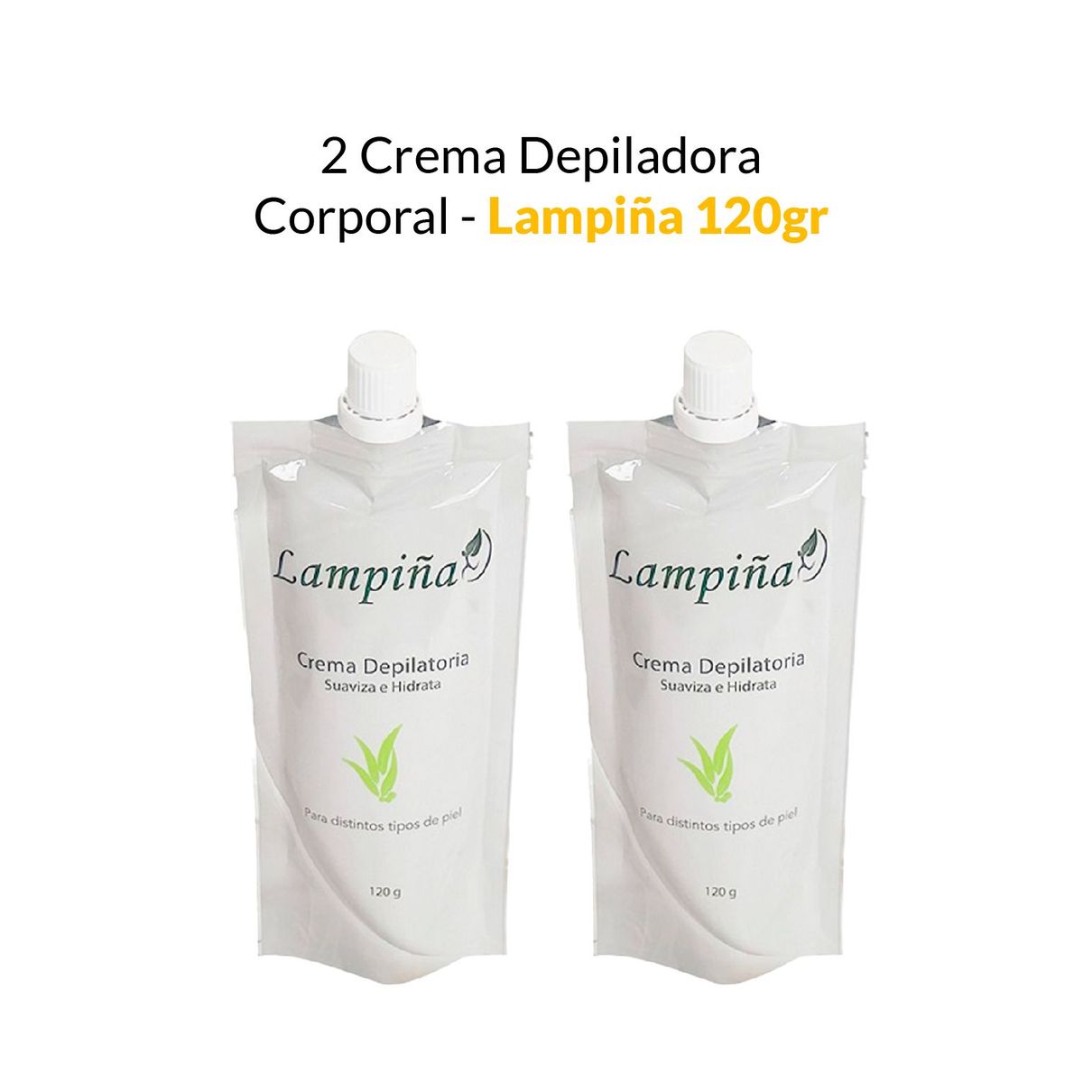 GENERICO - 2 Crema Depiladora Corporal Lampiña