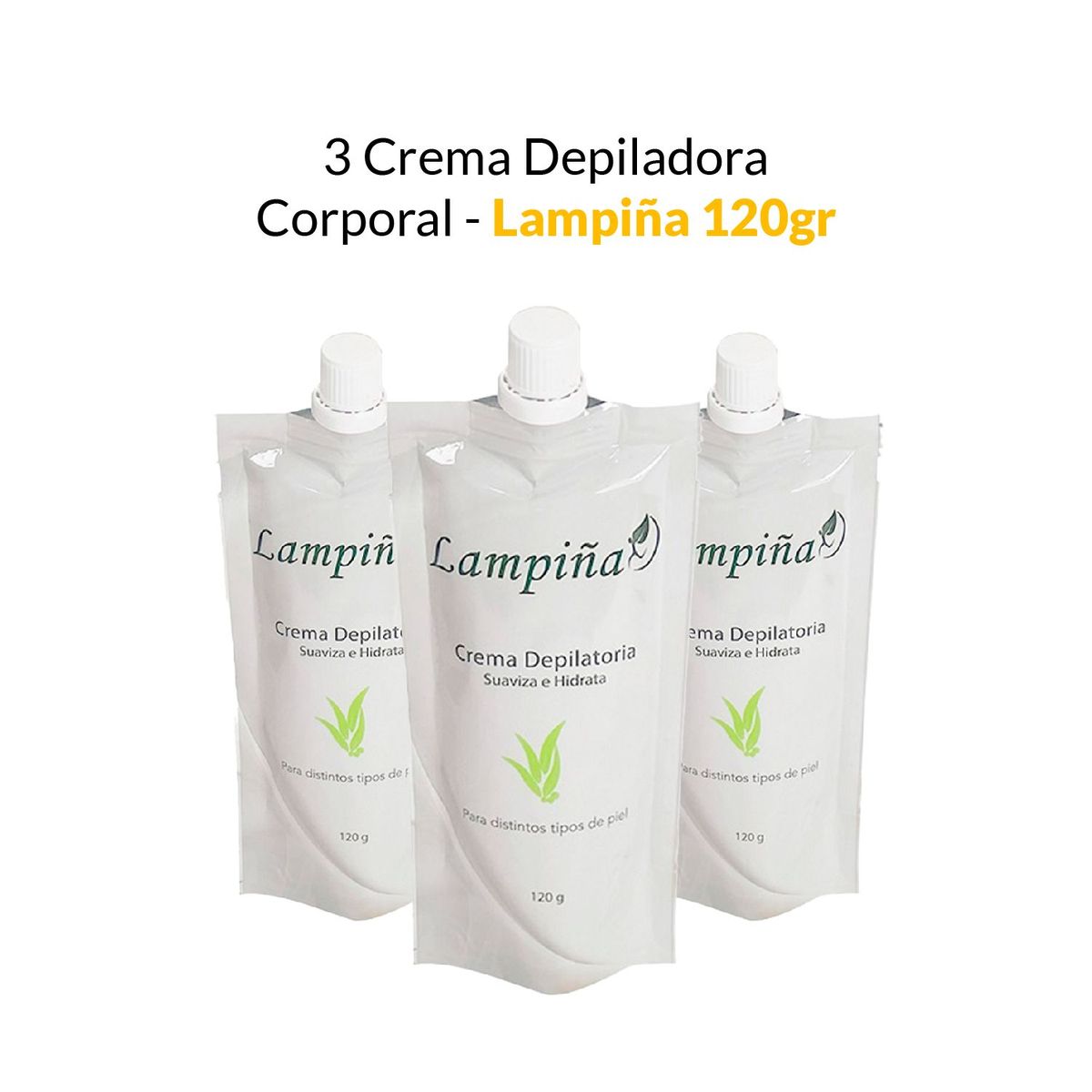 GENERICO - 3 Crema Depiladora Corporal Lampiña