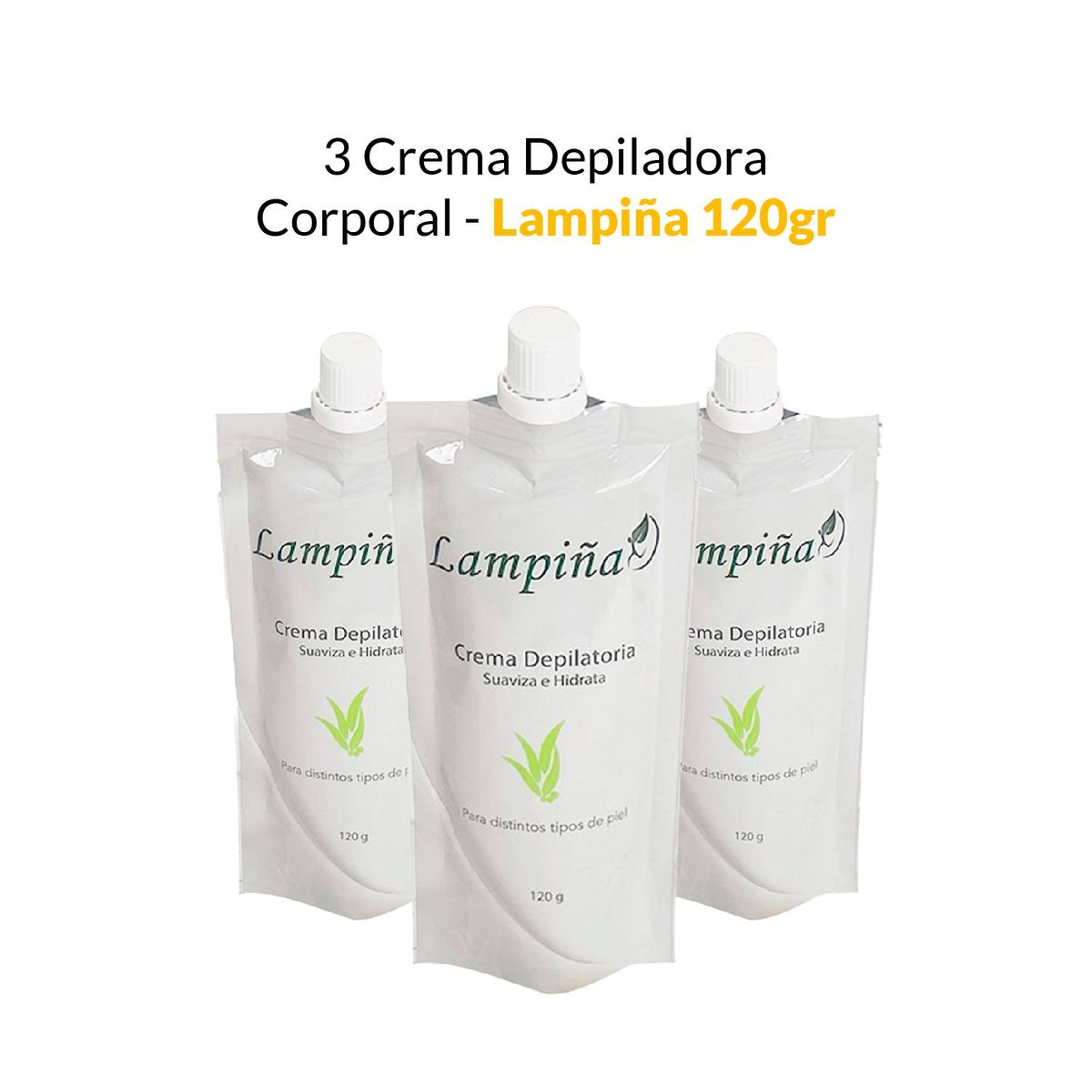 GENERICO - 3 Crema Depiladora Corporal Lampiña