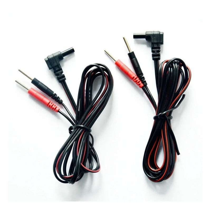 PERUMASSAGE - Par de Cables tipo Aguja para Tens - Electroterapia Original.