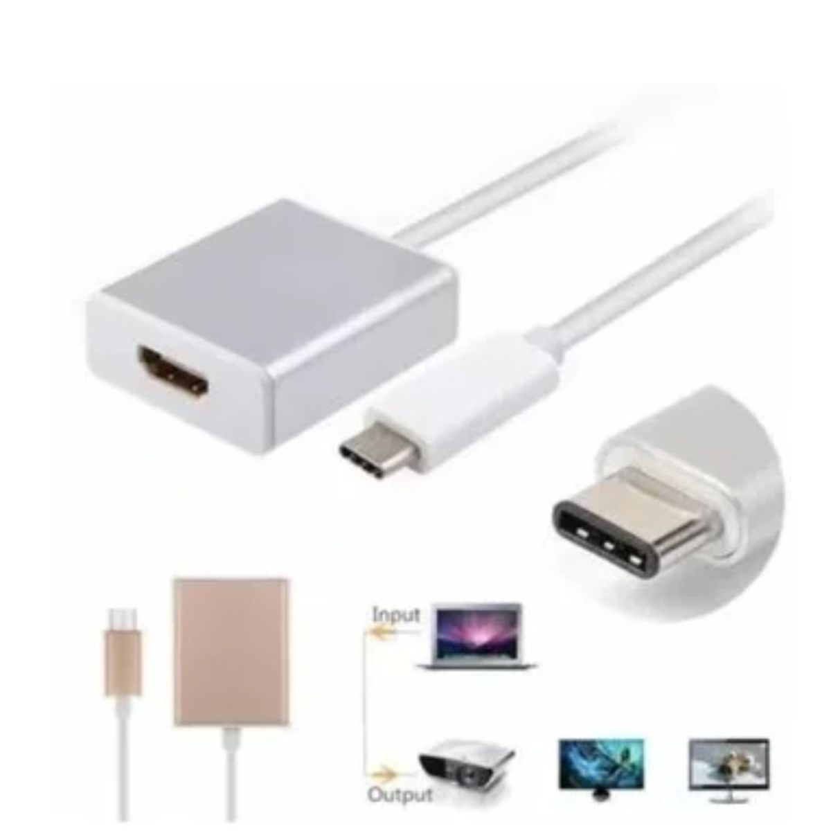 GENERICO - Convertidor Usb 3.1 Tipo C a HDMI  Adaptador Mac Video