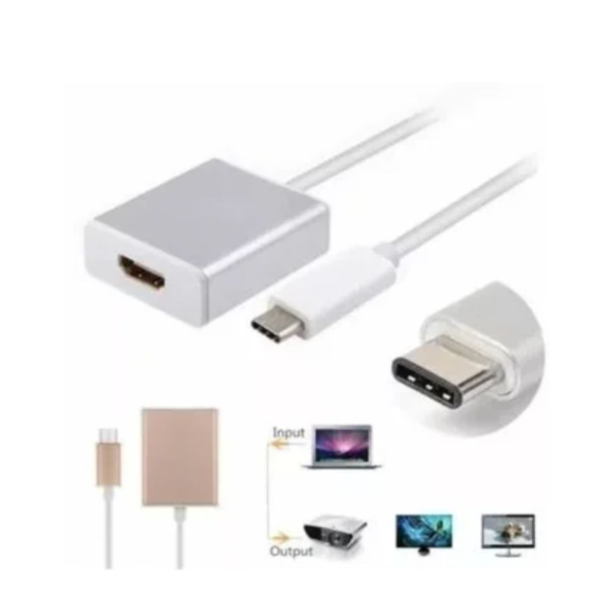 GENERICO - Convertidor Usb 3.1 Tipo C a HDMI  Adaptador Mac Video