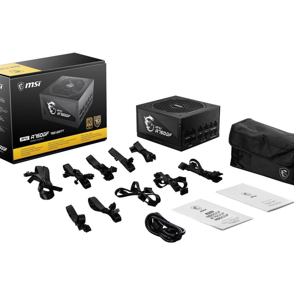 MSI - FUENTE DE PODER MSI MPG A750GF 750W 80 PLUS GOLD MODULAR