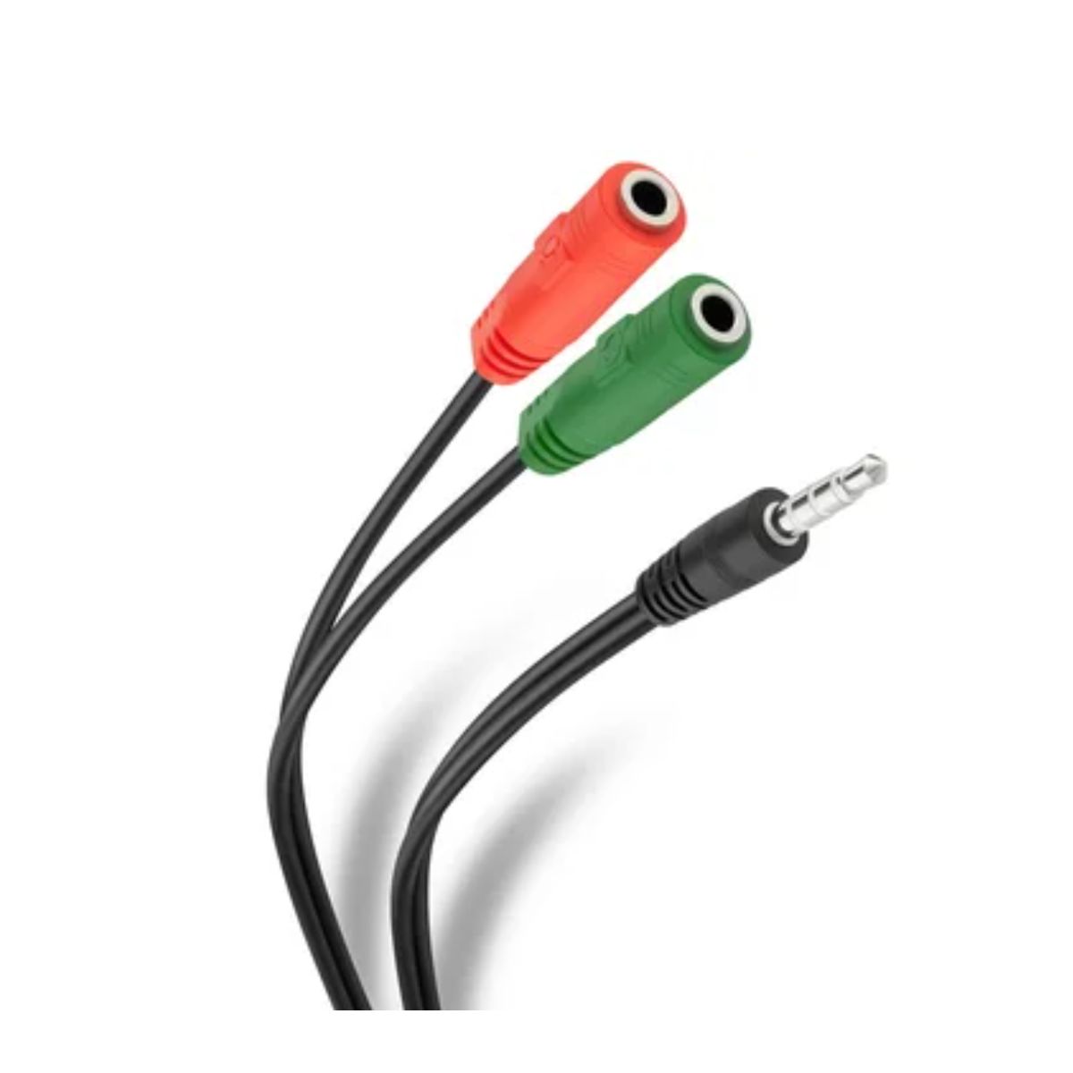 GENERICO - Cable De 2 Jack 3.5mm Estéreo A Plug 3.5mm Trrs - Negro