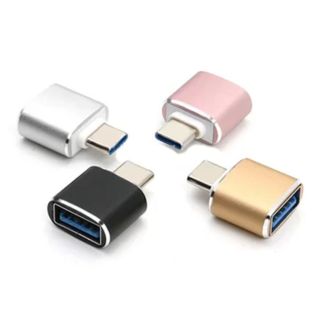 GENERICO - ADAPTADOR OTG USB TIPO C 3.1 MACHO A USB 3.0 HEMBRA - Amarillo Quemado