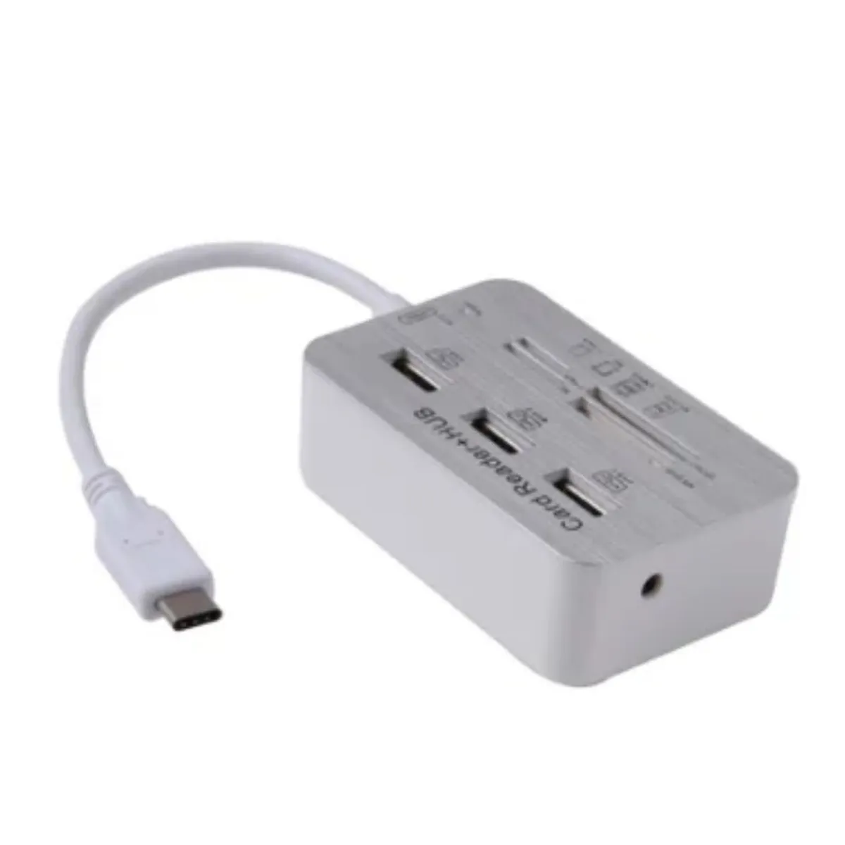 GENERICO - Lector de tarjetas tipo C Micro Sd,sd/mmc, Md, + hub 3 Puertos Usb 3.0