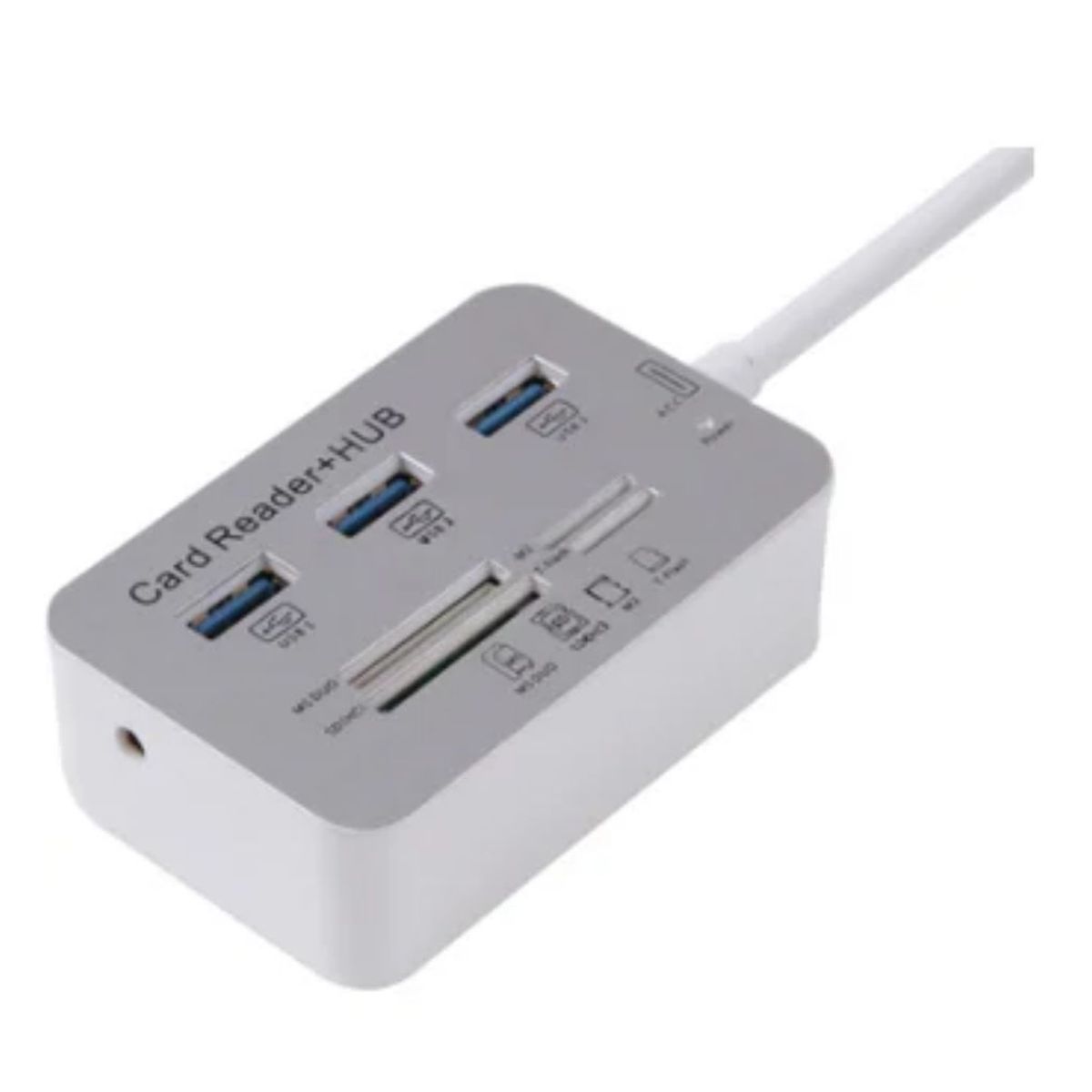 GENERICO - Lector de tarjetas tipo C Micro Sd,sd/mmc, Md, + hub 3 Puertos Usb 3.0