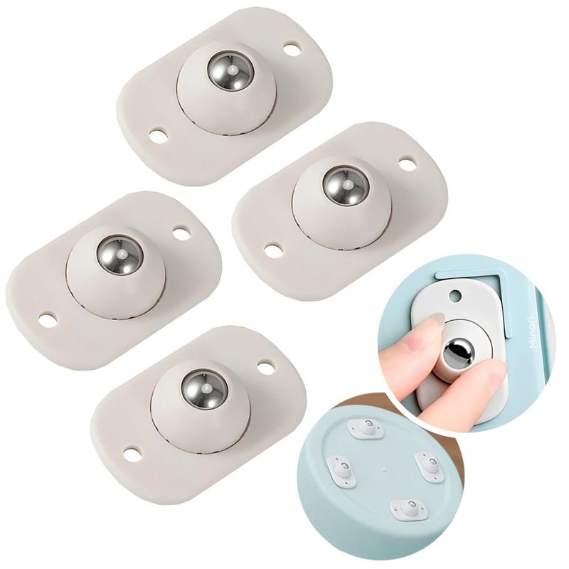 MINARI - Set Mini Ruedas Giratorias Adhesivas 4 Piezas 632R