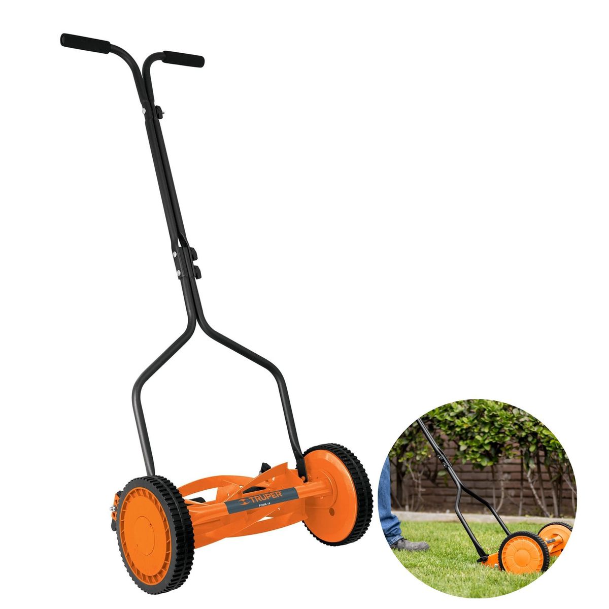 TRUPER - Podadora manual cortadora de gras cesped 14pulg Truper