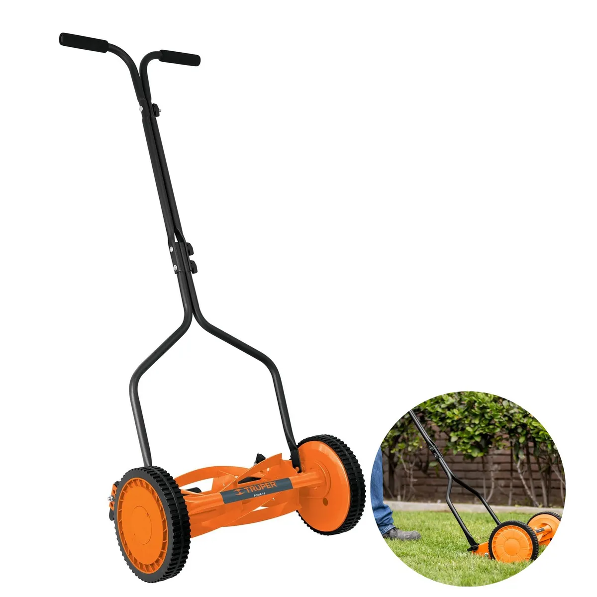 TRUPER - Podadora manual cortadora de gras cesped 14pulg Truper