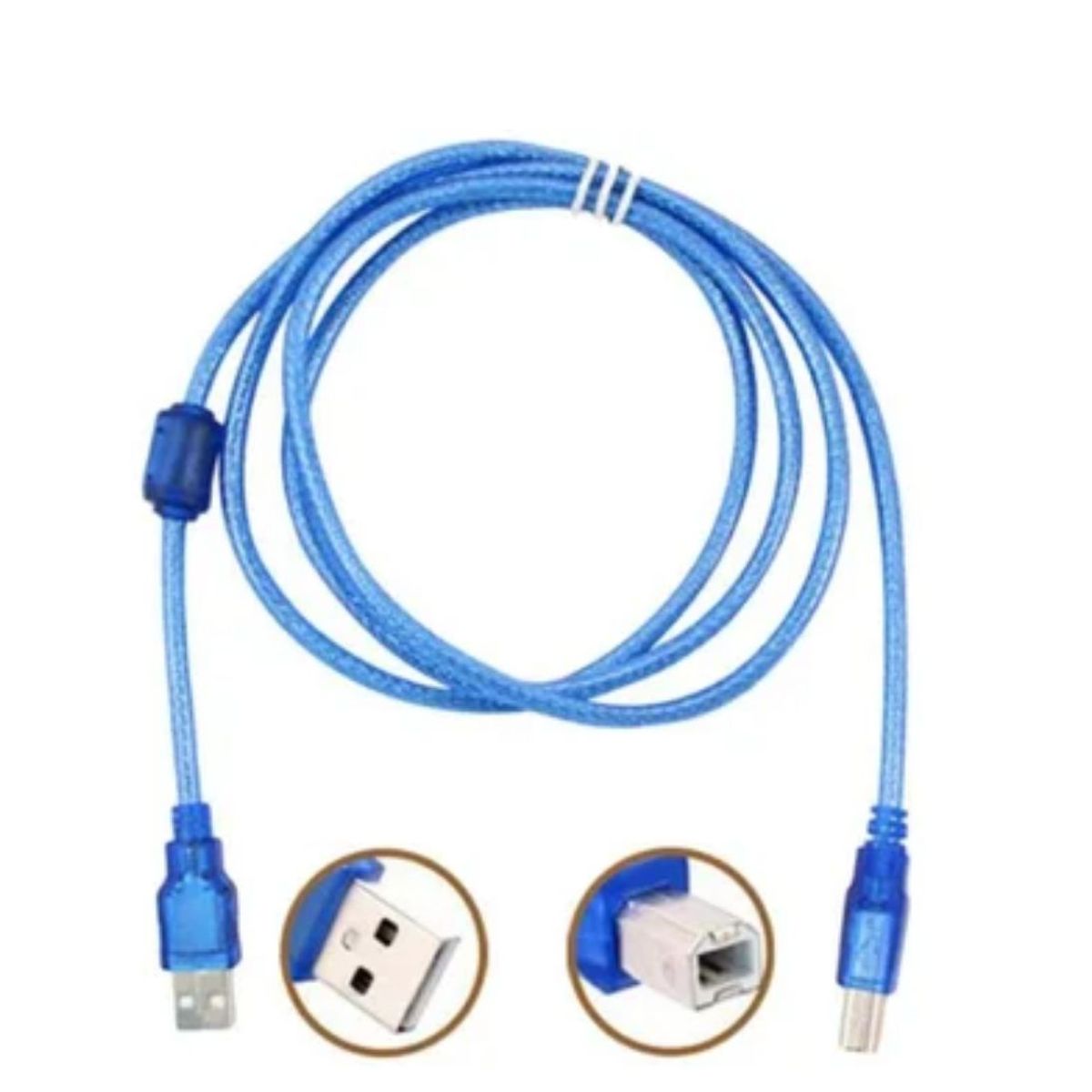 GENERICO - Cable Para Impresora Escaner Usb 2.0 3 Metros  - Azul