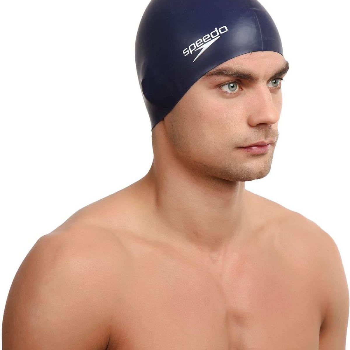 SPEEDO - Gorro SPEEDO para Natación Plain Flat Silicona Adulto Azul