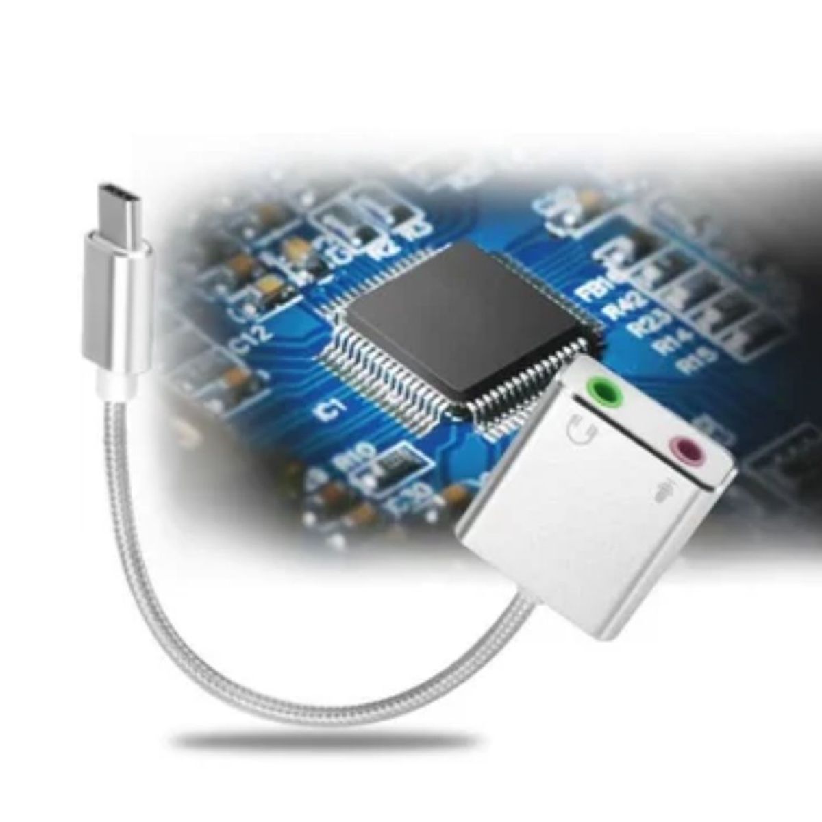 GENERICO - Tarjeta De Sonido Tipo C 7.1 Audio 3d Microfono Externo Usb