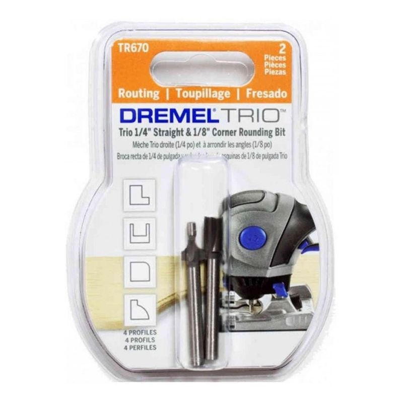 DREMEL - Trio Fresa Redonda Y Recta X 2 Dremel T670