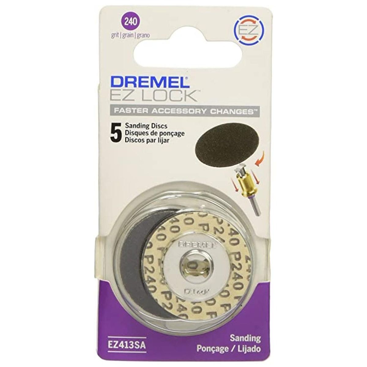 DREMEL - Discos de lija EZ-Lock Grano 60 Dremel EZ411SA