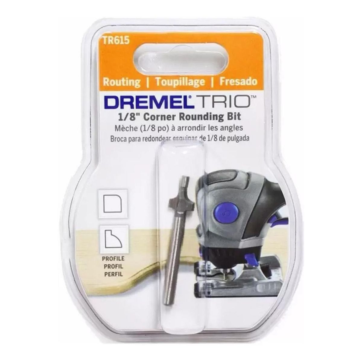 DREMEL - Fresa para Redondear Esquinas 18 Dremel TR615